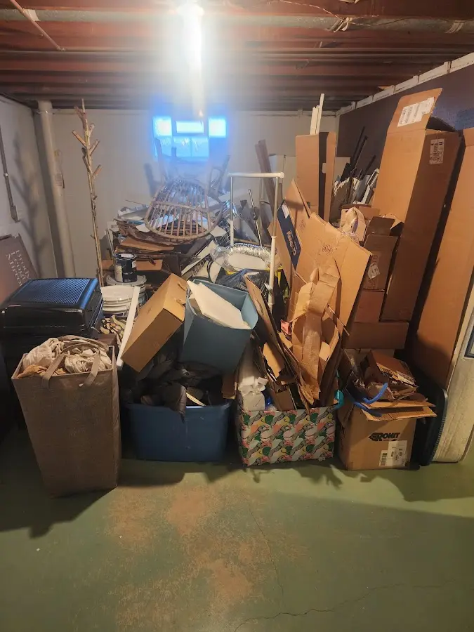 Roll-off dumpster container at job site for Roll Off Dumpster Rental in Massac